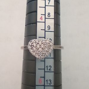925 sterling silver 0.5ct micro pave diamond ring ( Size 5- 5 1/2